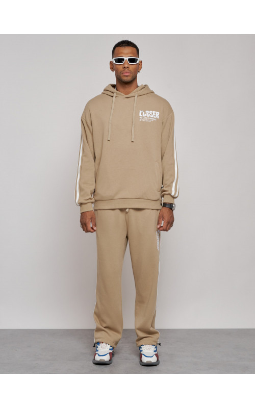 Мужской трикотажный спортивный костюм из хлопка для активного отдыха.