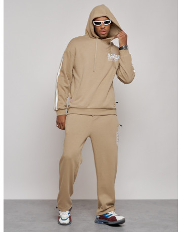 Мужской трикотажный спортивный костюм из хлопка для активного отдыха.