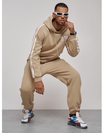 Мужской трикотажный спортивный костюм из хлопка для активного отдыха.