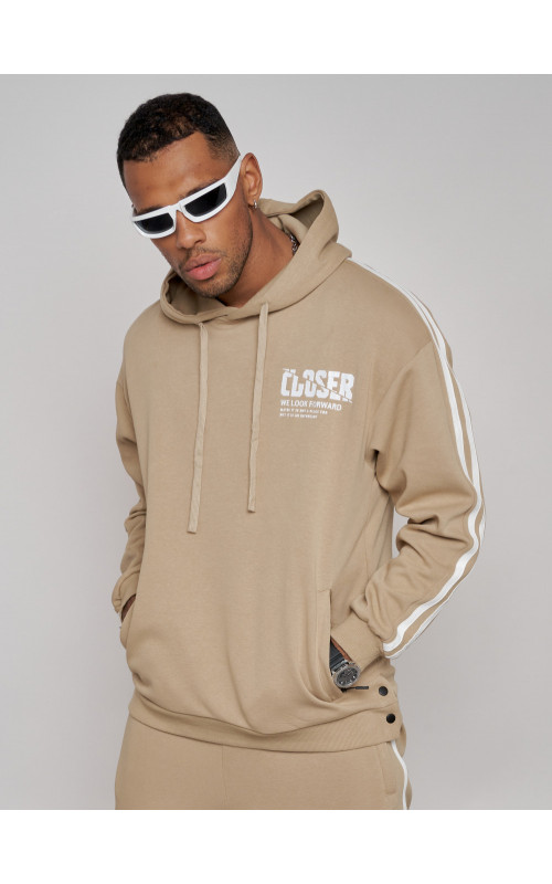 Мужской трикотажный спортивный костюм из хлопка для активного отдыха.