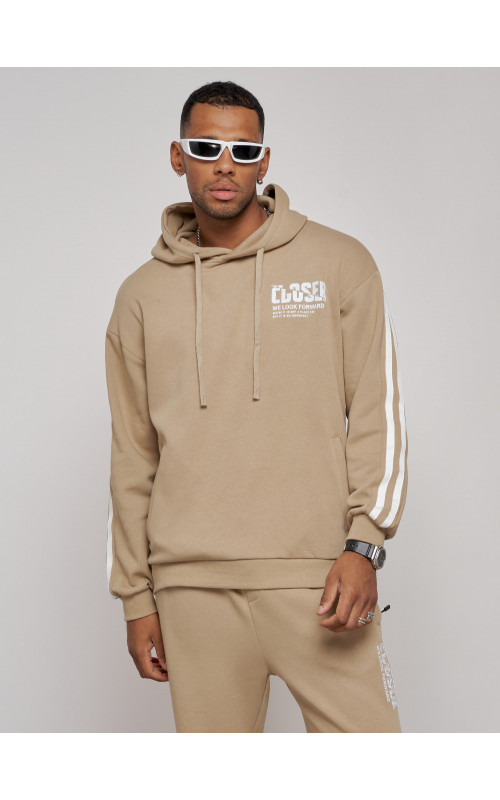 Мужской трикотажный спортивный костюм из хлопка для активного отдыха.