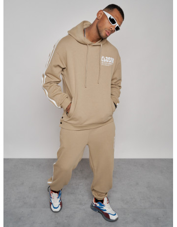 Мужской трикотажный спортивный костюм из хлопка для активного отдыха.