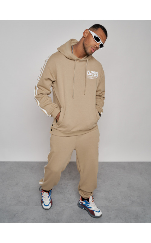 Мужской трикотажный спортивный костюм из хлопка для активного отдыха.