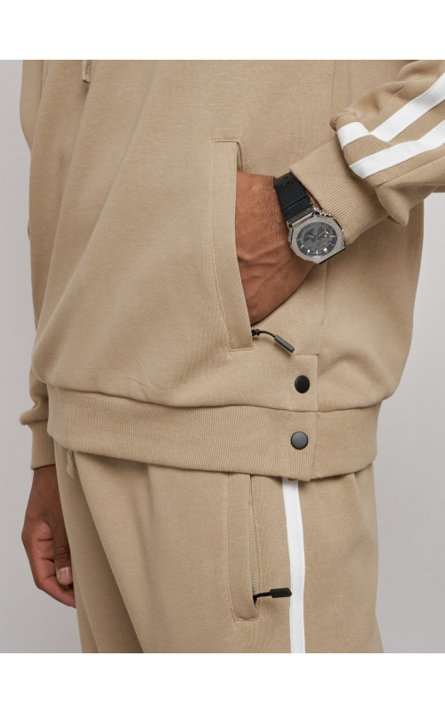 Мужской трикотажный спортивный костюм из хлопка для активного отдыха.