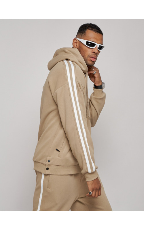 Мужской трикотажный спортивный костюм из хлопка для активного отдыха.