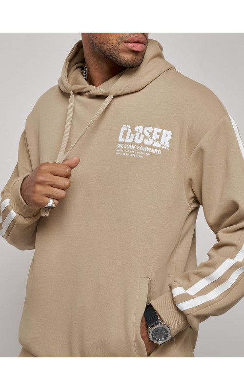 Мужской трикотажный спортивный костюм из хлопка для активного отдыха.