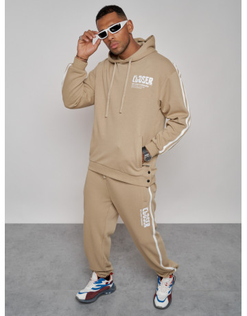 Мужской трикотажный спортивный костюм из хлопка для активного отдыха.