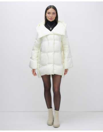 Зимняя женская куртка с капюшоном для холодной погоды.