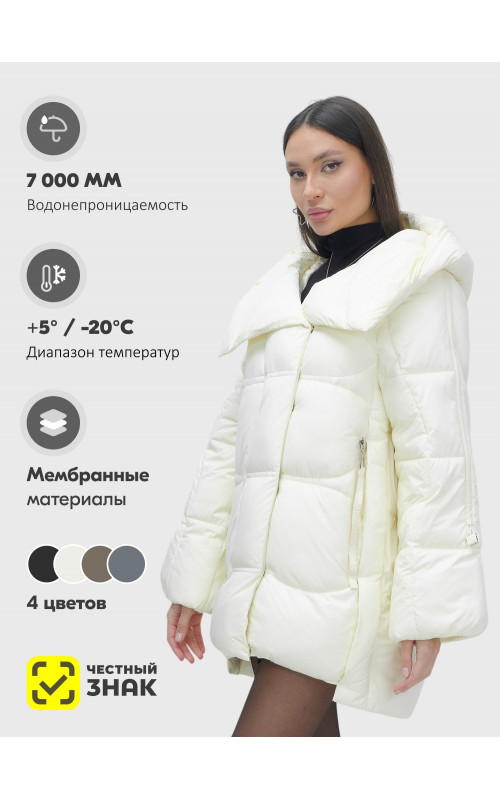 Зимняя женская куртка с капюшоном для холодной погоды.