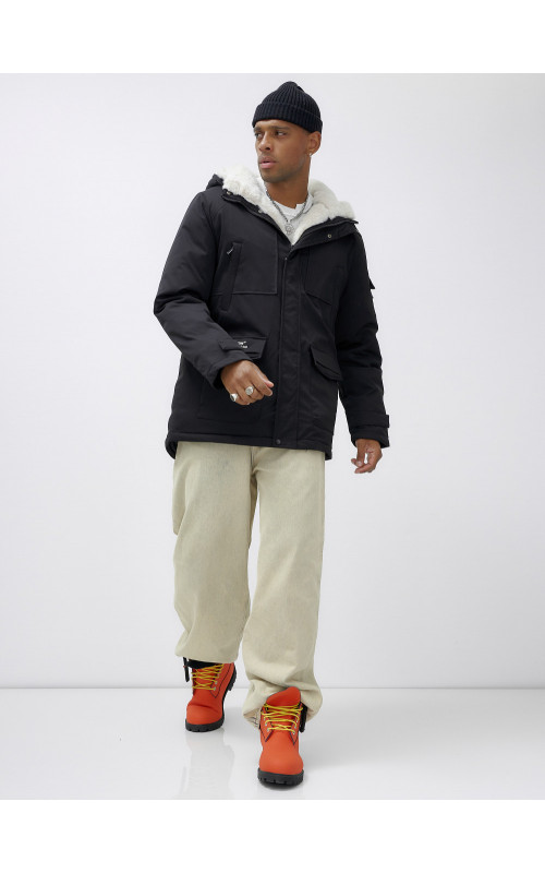 Мужская зимняя парка с капюшоном: защита от холода и ветра