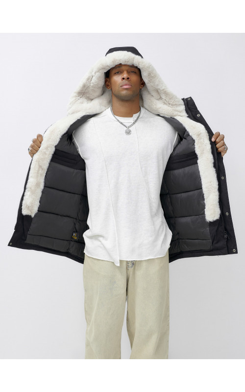 Мужская зимняя парка с капюшоном: защита от холода и ветра