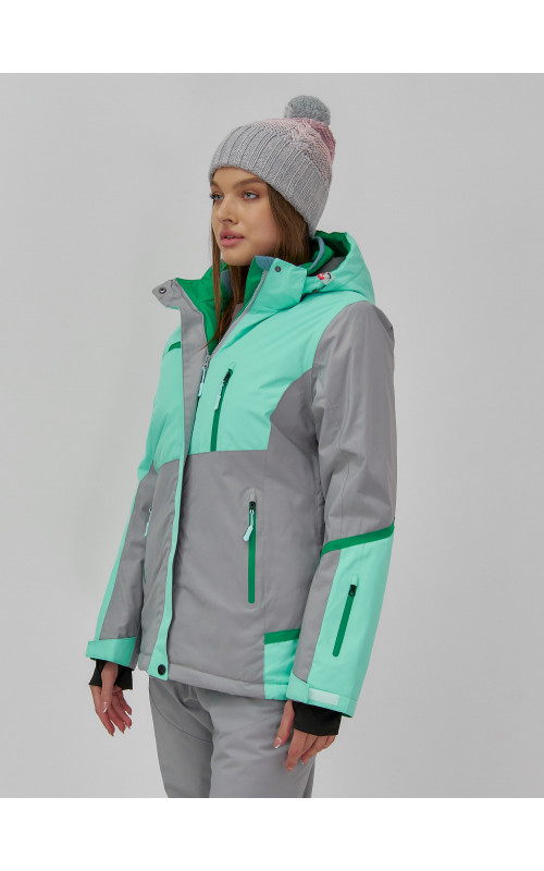 Женская горнолыжная куртка с ярким принтом