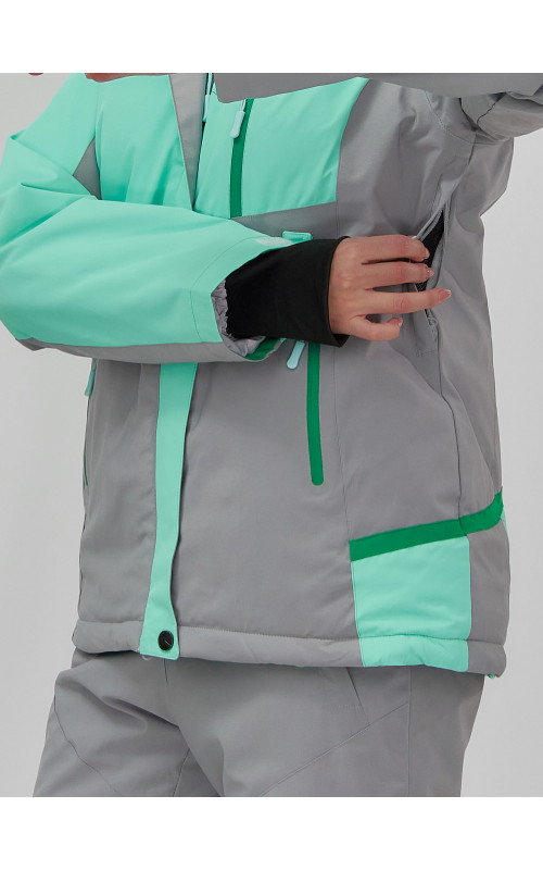 Женская горнолыжная куртка с ярким принтом