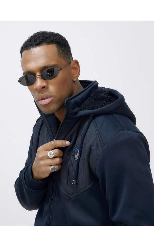 Утеплённый трикотажный мужской зимний костюм для активного отдыха