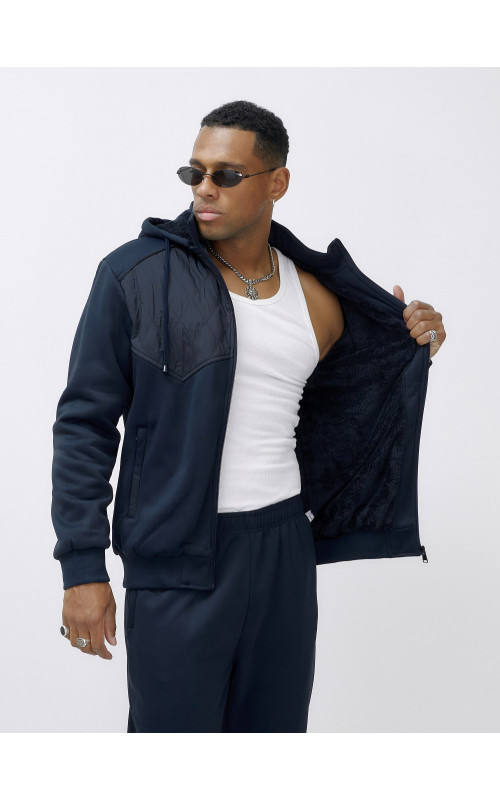 Утеплённый трикотажный мужской зимний костюм для активного отдыха