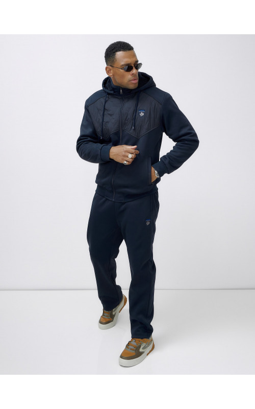 Утеплённый трикотажный мужской зимний костюм для активного отдыха