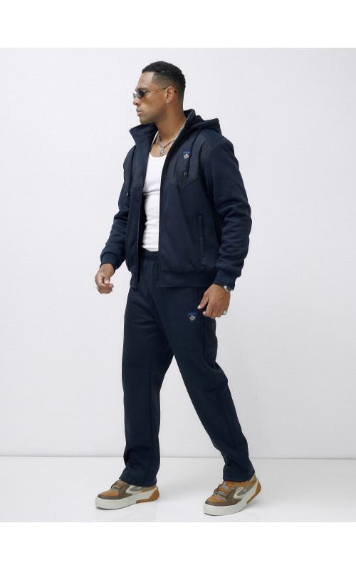 Утеплённый трикотажный мужской зимний костюм для активного отдыха