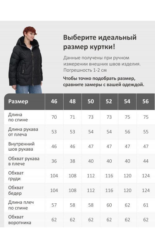 Пуховик зимний женский из овчины, стильный и модный, чёрный.