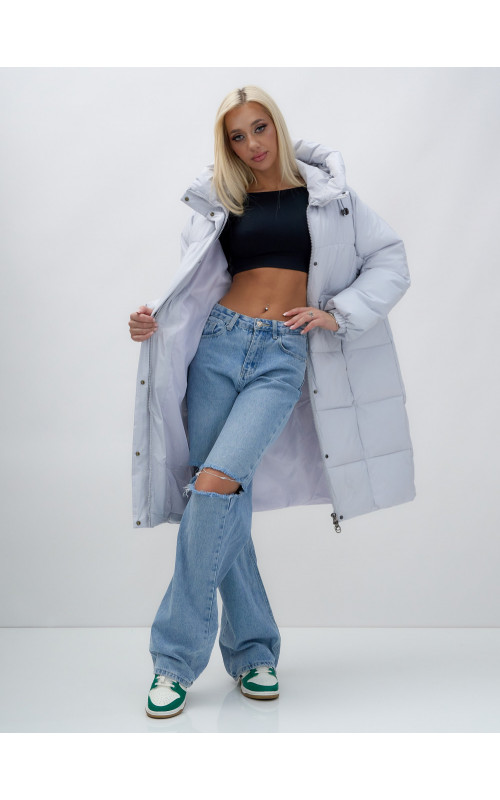 Женская куртка летучая мышь с капюшоном для холодной погоды