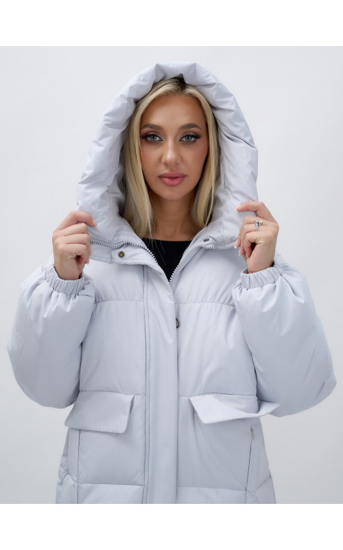 Женская куртка летучая мышь с капюшоном для холодной погоды