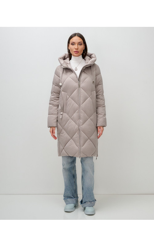 Длинный зимний пуховик для женщин