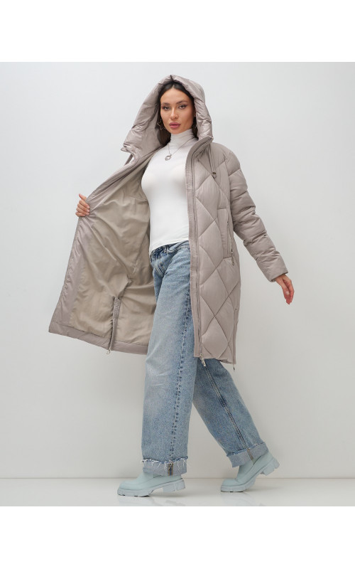 Длинный зимний пуховик для женщин