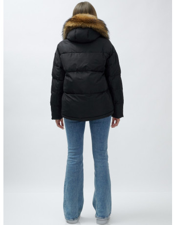 Женская короткая куртка премиум-класса с мехом.