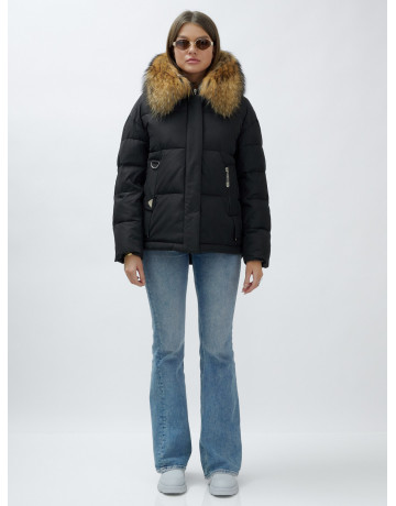 Женская короткая куртка премиум-класса с мехом.