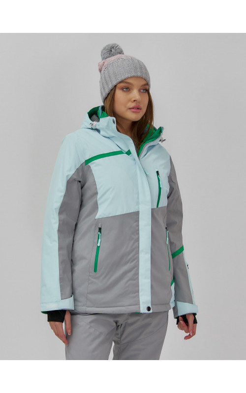 Женская горнолыжная куртка с комбинированным принтом: стиль и тепло на склоне