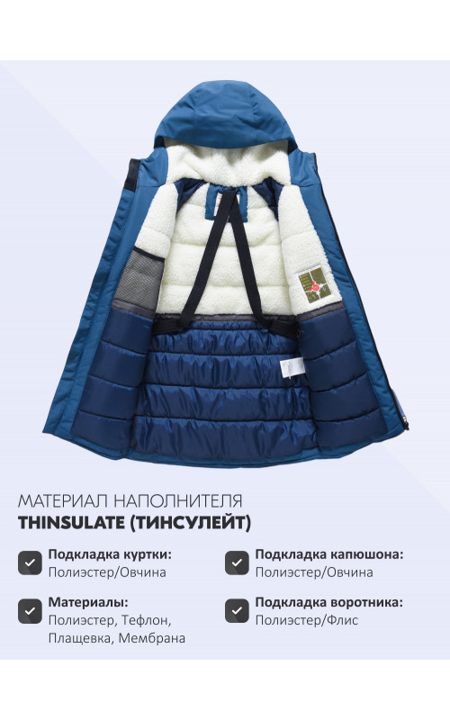 Зимняя парка для мальчика-подростка.