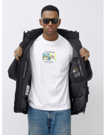 Мужская зимняя куртка больших размеров с регулируемым капюшоном.