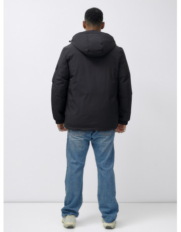 Мужская зимняя куртка больших размеров с регулируемым капюшоном.