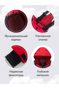 Горнолыжный костюм зимний для девочки красный 