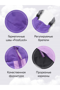 Розовый горнолыжный костюм для девочки.