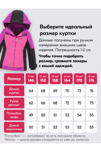 Розовый горнолыжный костюм для девочки.