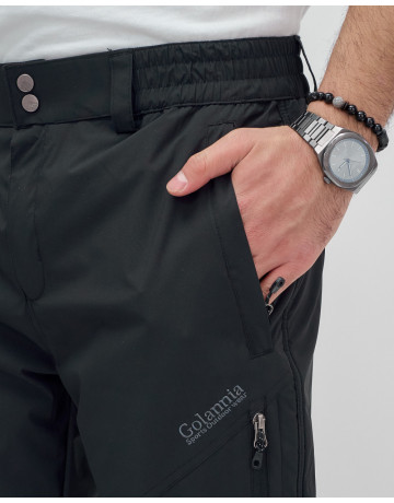 Мужские туристические брюки с флисовой подкладкой тёмно-синего цвета