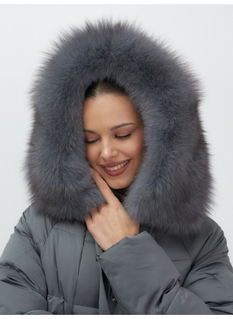 Пуховики с меховой опушкой на капюшоне