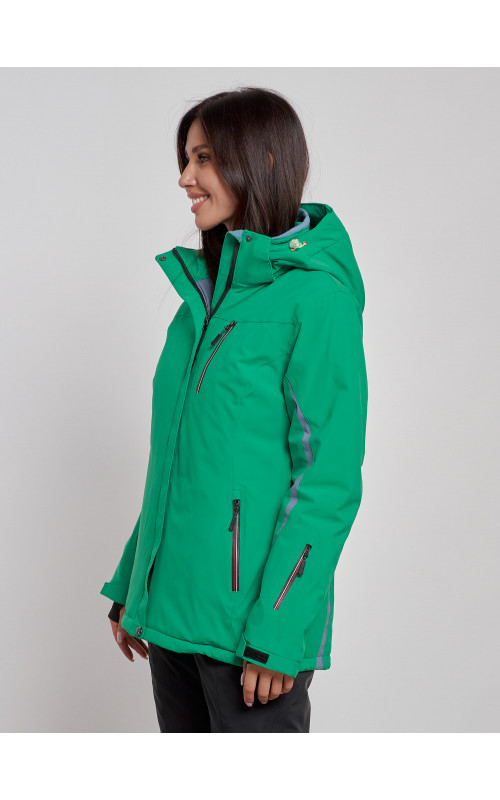 Женская горнолыжная куртка цвет зелёный