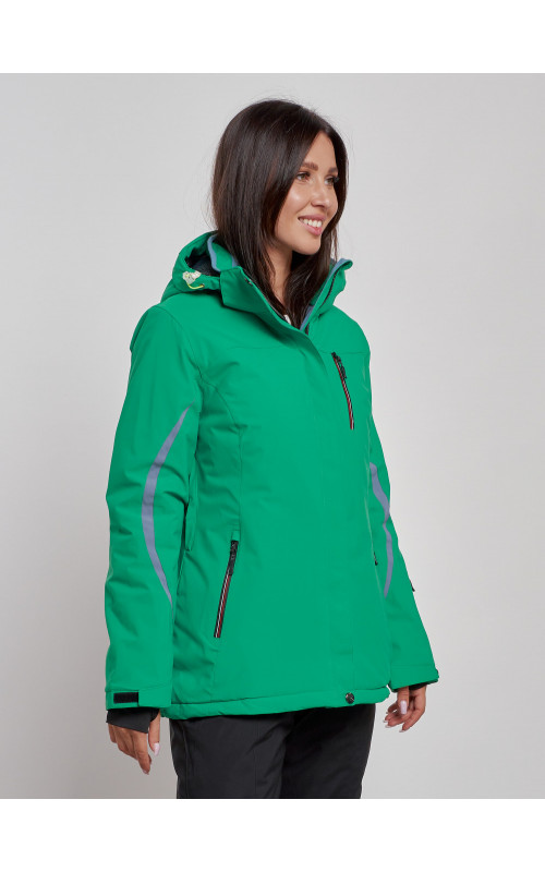 Женская горнолыжная куртка цвет зелёный