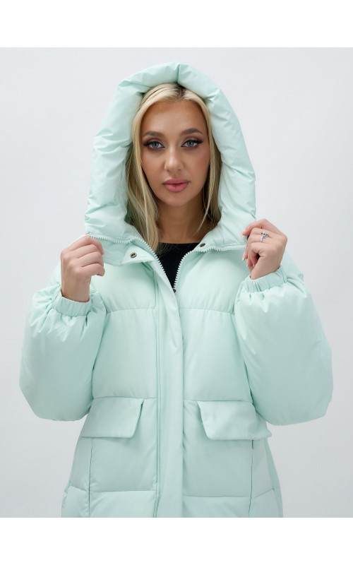 Женская куртка летучая мышь с капюшоном для холодной погоды.