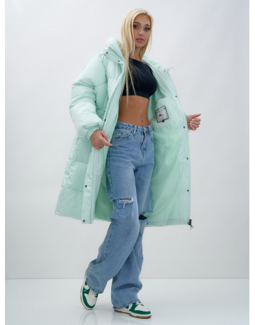 Женская куртка летучая мышь с капюшоном для холодной погоды.