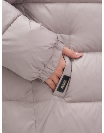 Женская зимняя куртка с капюшоном на резинке для больших размеров (от 50 до 58) на тёплом тинсулейте.