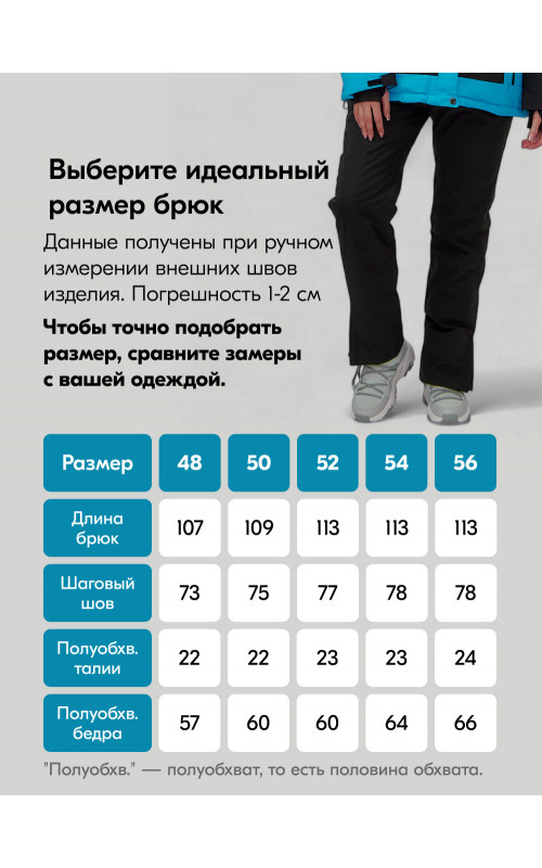 Женский зимний горнолыжный костюм большого размера, синий