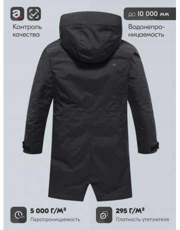 Женская зимняя парка с капюшоном для активного образа жизни.