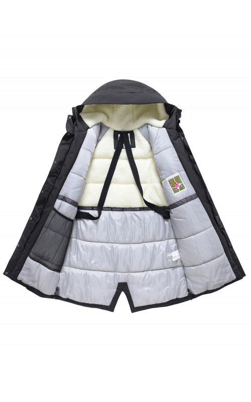 Женская зимняя парка с капюшоном для активного образа жизни.