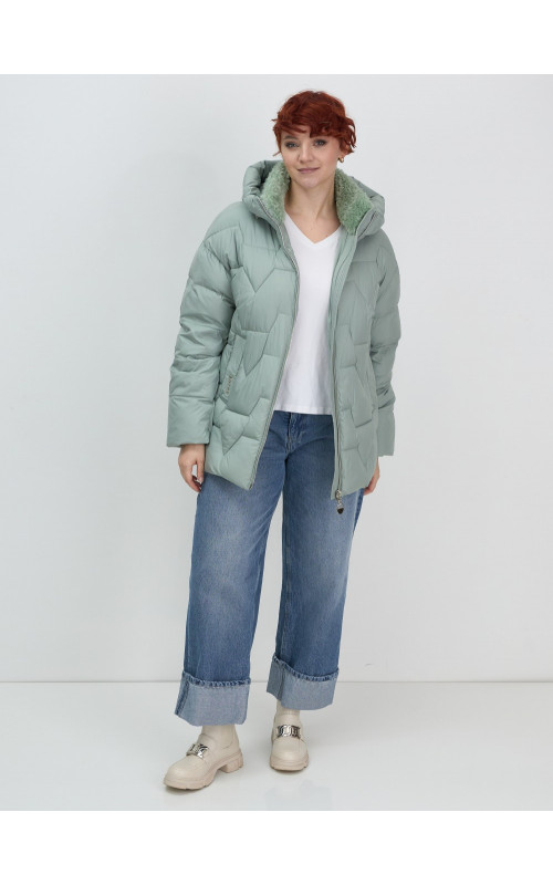 Женский пуховик с искусственной овчиной: тепло и стиль зима 2025