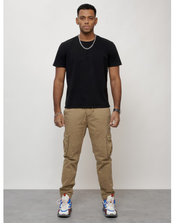 Мужские брюки карго зауженного кроя.