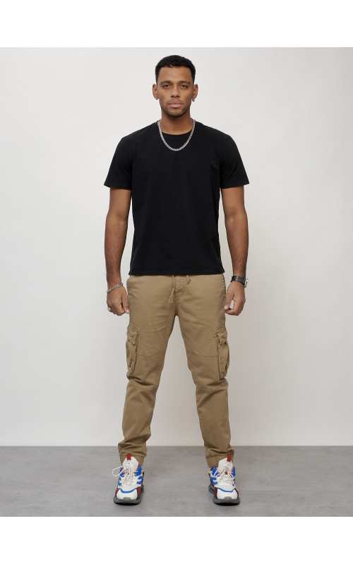 Мужские брюки карго зауженного кроя.