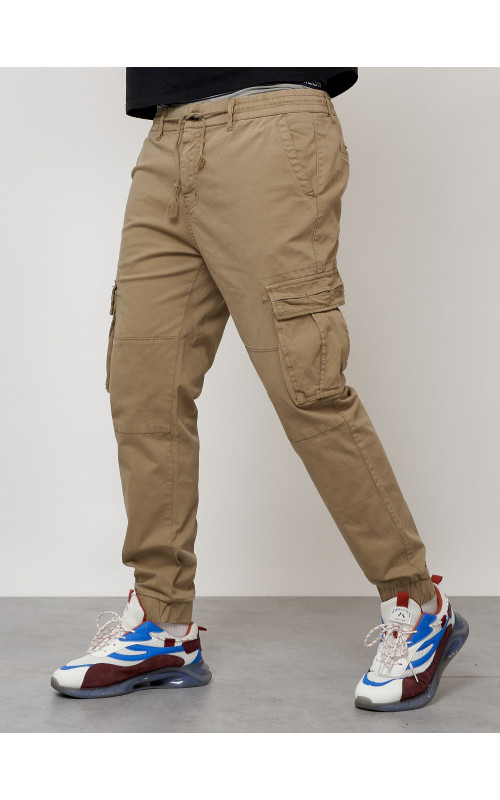 Мужские брюки карго зауженного кроя.