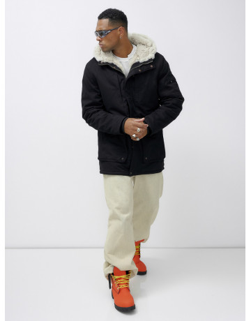 Зимняя мужская парка с утеплённым капюшоном для активного отдыха.